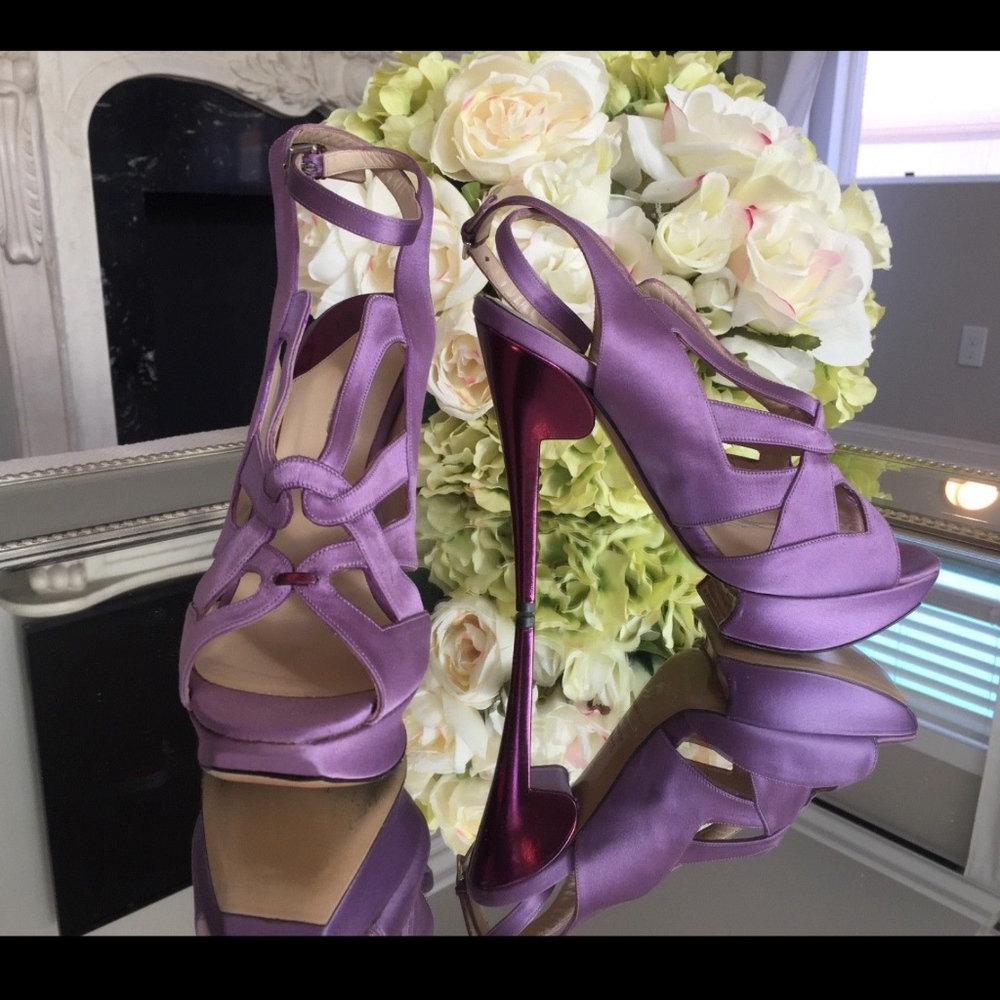 Nicholas Kirkwood Purple Lilac Platform High Heels